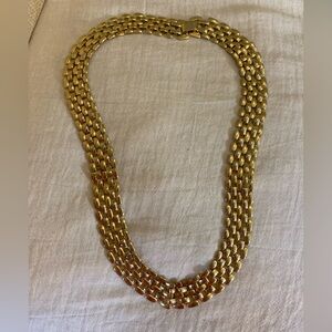 Vintage Panther‎ Link Gold Tone Necklace